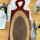 Walnut and red epoxy organic board